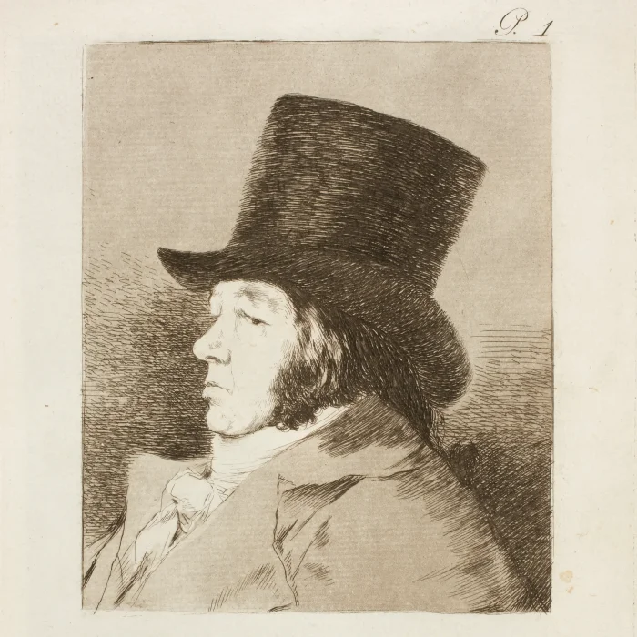 F. de Goya, Self-portrait, Los Caprichos