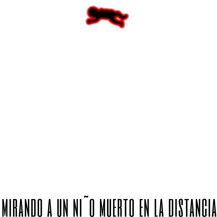 Mirando a un niño muerto en la distancia